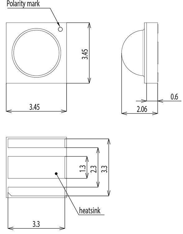 Outer Dimention(Fllat Lens)