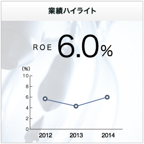 業績ハイライト　ROE6.0％