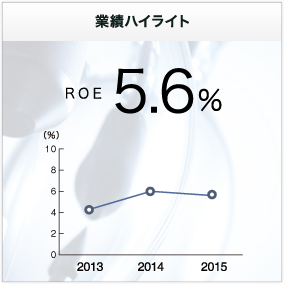 業績ハイライト　ROE5.6％