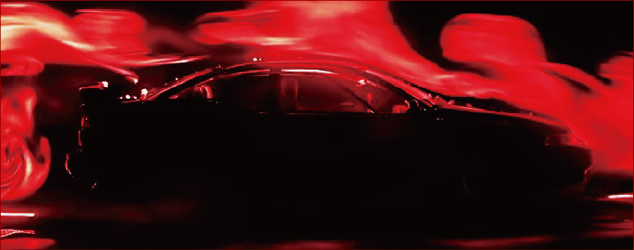 シートビームレーザーによる流体解析のイメージ