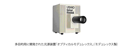 ▲各種の露光装置用光源ユニット「マルチライト」（ウシオ電機製）