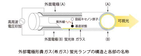 外部電極形貴ガス(希ガス)蛍光ランプ | ウシオ電機